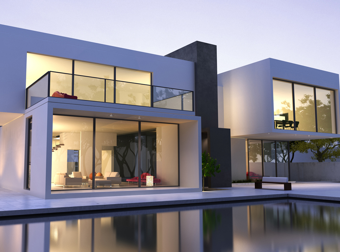 Modern house with pool